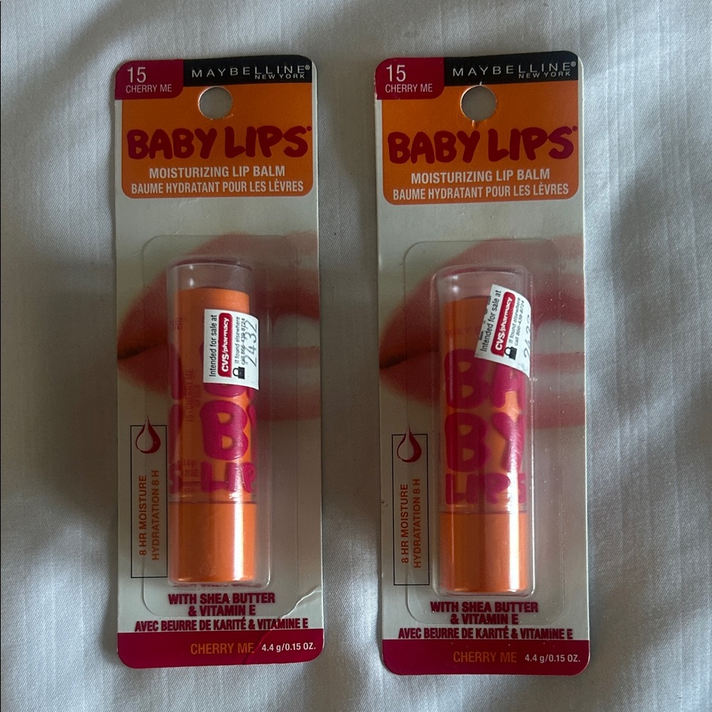 2 Maybelline Baby Lips Lip Balm - Cherry Me